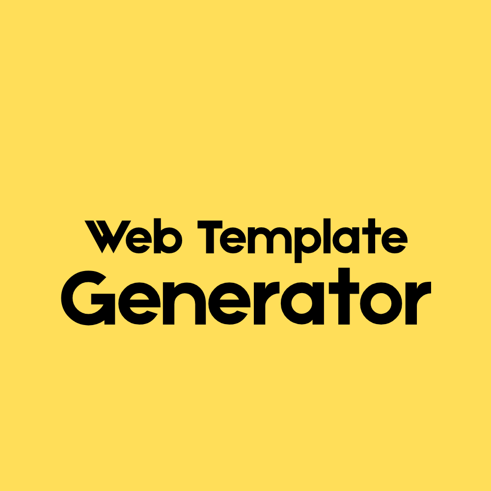 Web Template Generator - HTML CSS JS Starter